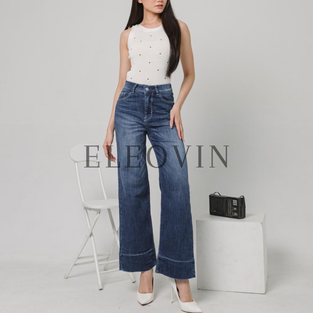 Eleovin Fashion - Jeans Kulot Tommy - Celana Panjang Highwaist Loose Baggy Korean Look Gombrong Jean