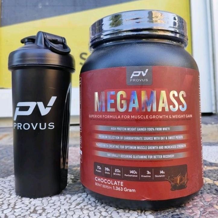 (Promo) Pv Mega Mass Megamass Gainer 3 Lbs 3Lb Lean Weight Gainer Terbaik Bulking Original