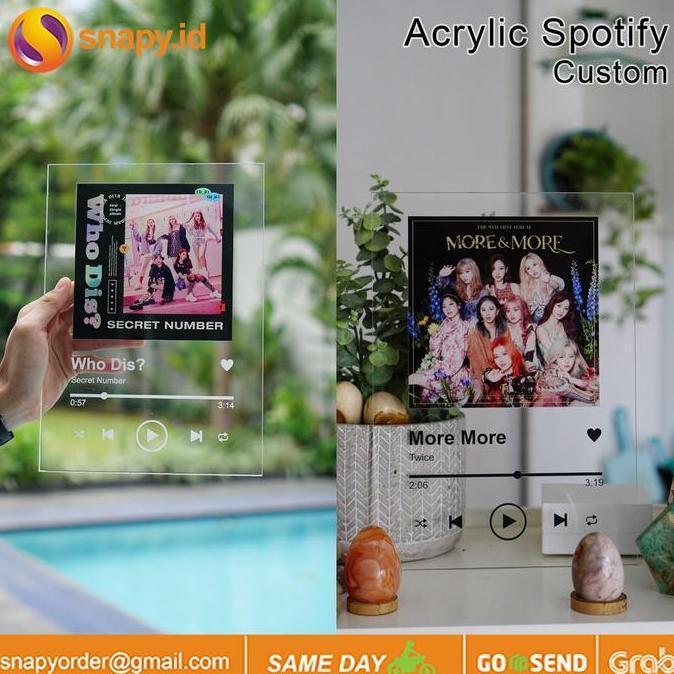 Acrylic Spotify Custom | Pajangan Akrilik Musik Custom