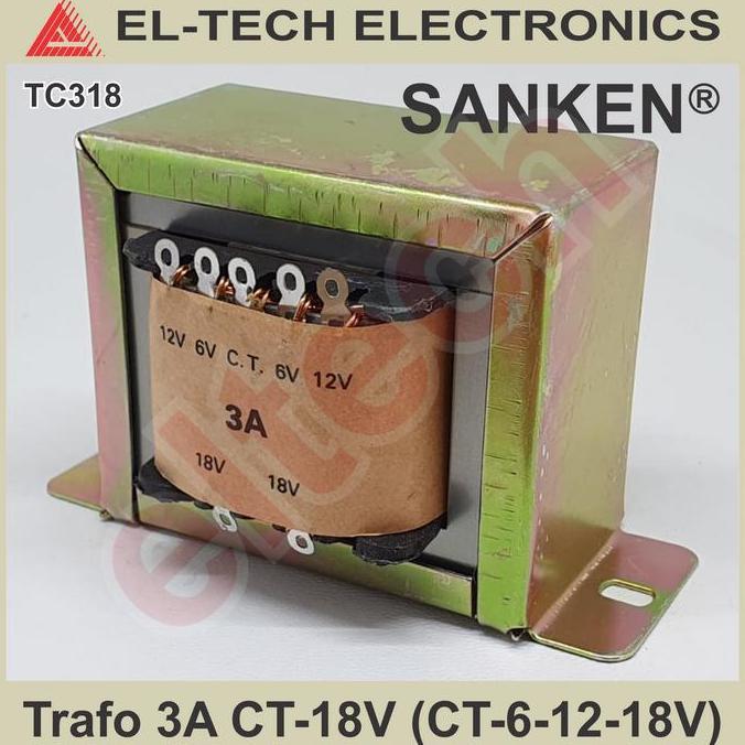 SANKEN 3A CT 18V Trafo Transformator Power Supply Catu Daya