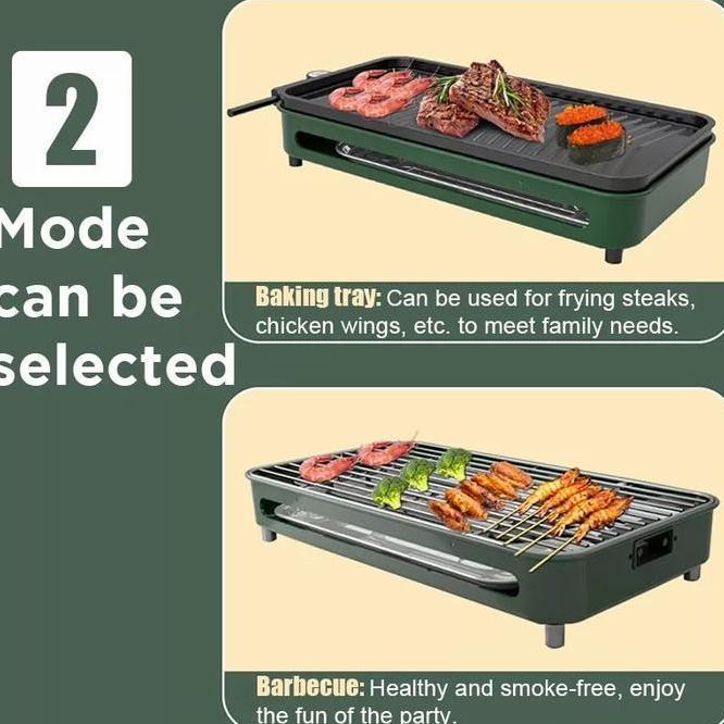 Shenar Panggangan Listrik Kompor Panggang Listrik Alat Panggangan Bbq Grill Pan Anti Karat Alat Bbq 