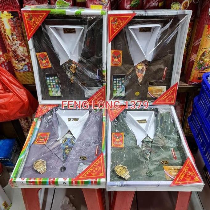 Set Kemeja Jas Celana Kertas Pria untuk Sembahyang Leluhur Qing Ming