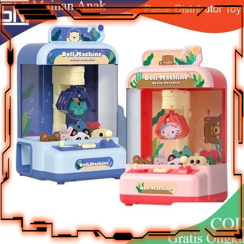 Promo Mainan Anak MINI DOLL MACHINE Mesin Tangkap Boneka Mesin Capit Boneka Mainan Anak - RO30-2011 