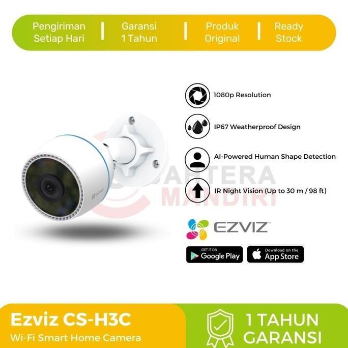 Ezviz C3Wn H3C 1080P Ekstra Wifi Range Ip Camera Cctv Outdoor Audio