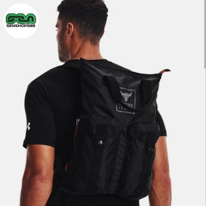 TAS SACKPACK HITAM UNDER ARMOUR SERI PROJECT ROCK ORIGINAL