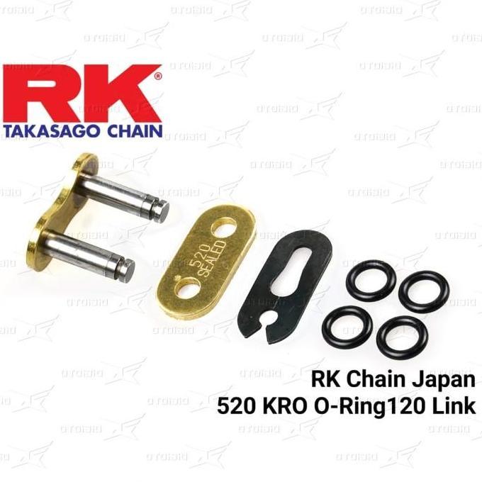 Rantai Rk Takasago Chain 520 Kro O-Ring 120L - Gold