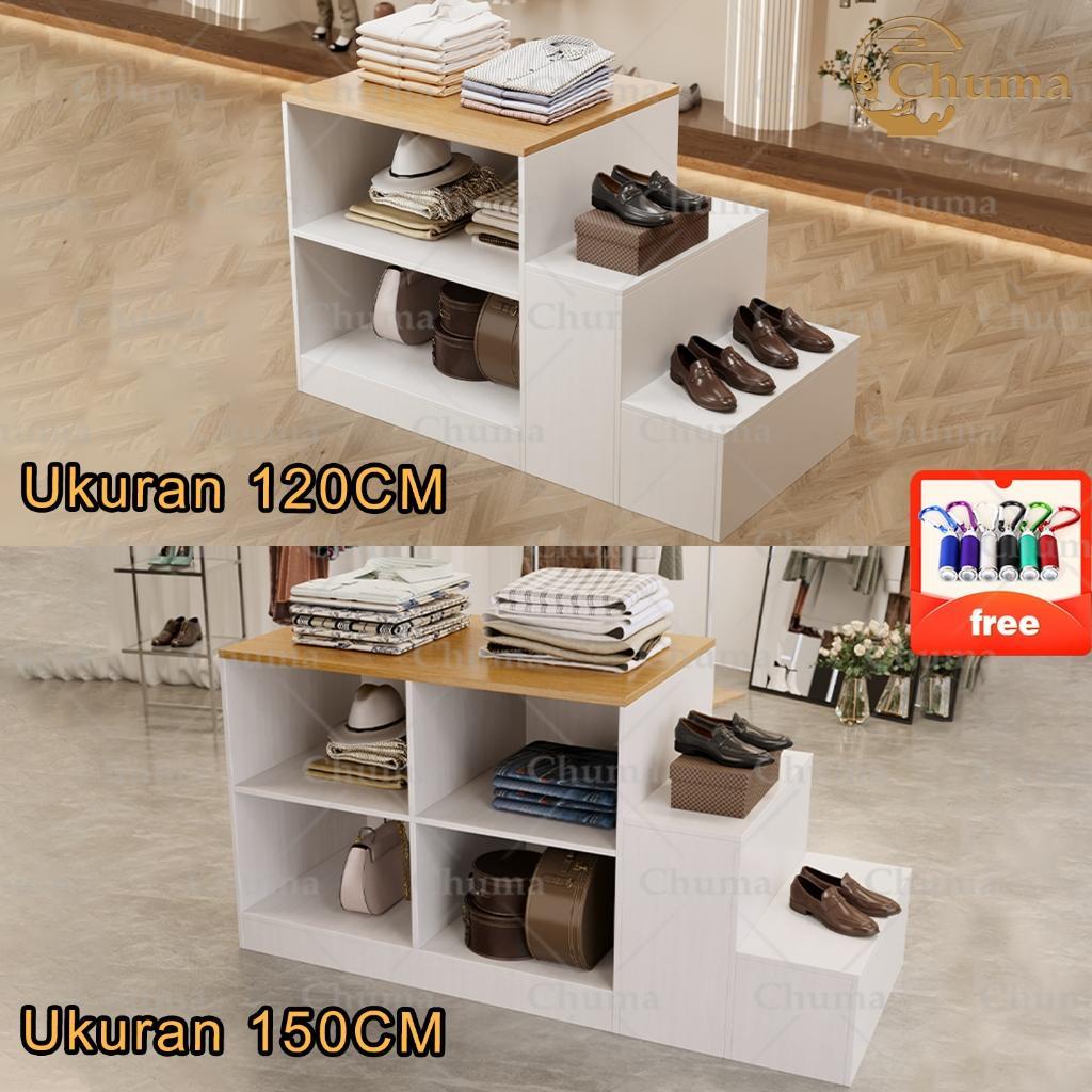 120/150Cm Garansimeja Jualan Toko/Lemari Display Toko Aesthetic/Lemari Locker/Lemari Pajangan/Lsland