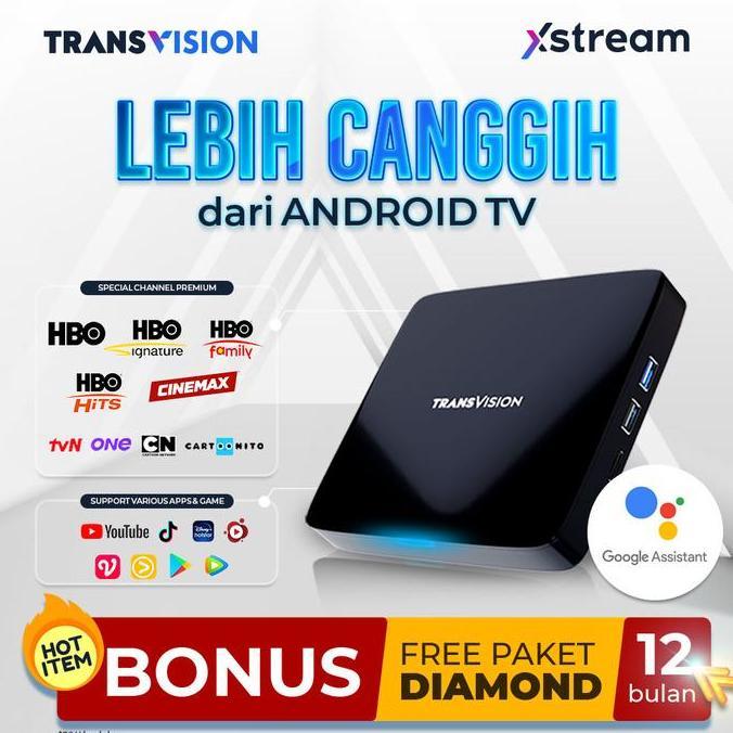 Android TV Box Transvision Xstream 2nd Gen BONUS ALL CHANNEL DIAMOND - STB Google Certified Google V