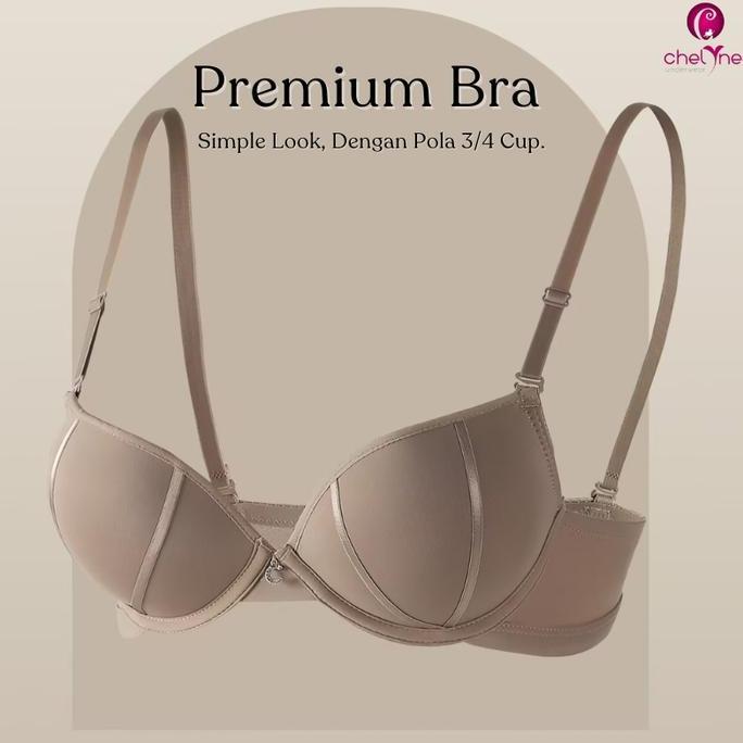 NEW CHELYNE BH SEAMLESS PREMIUM BY15 PUSH UP BRA DENGAN KAWAT PENYANGGA - PREMIUM BREATHABLE BRA 34/