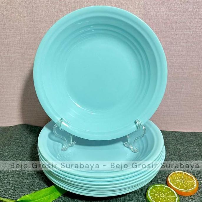 PAKET HEMAT  1 LUSIN Piring Melamin Ulir 9 Inch (22,5cm) 10 Inch (25cm) Piring Makan Melamin