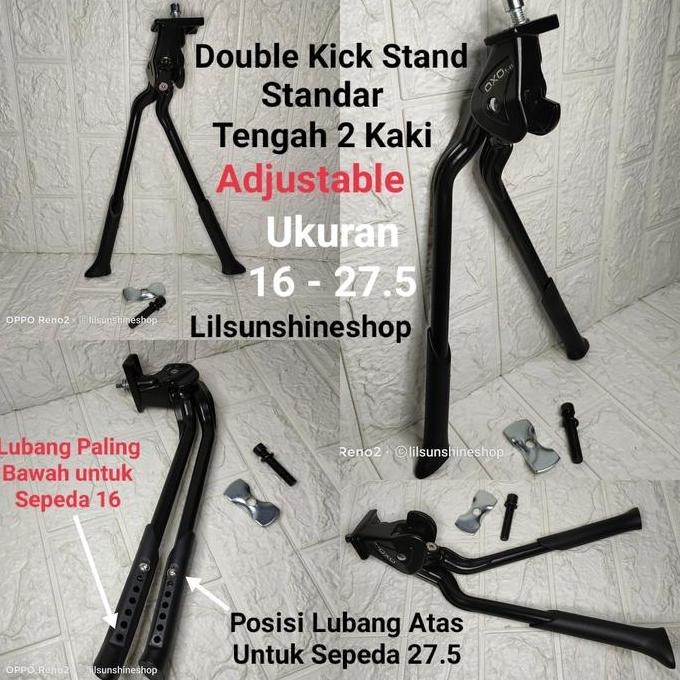 Jagang Tengah Kaki 2 OXO Alloy Adjustable Standar Bike Stand Untuk Sepeda Lipat Seli Folding Bike BM