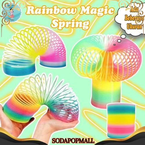 Super Slinky Spring Rainbow / Mainan Klasik Anak Laki Laki Atau Perempuan Anti Stres/Mainan Slinky S