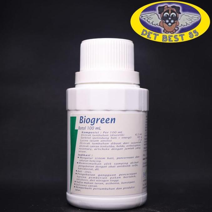 Biogreen 100 ml Suplement Sorbitol Lysine Cat/Dog/Ayam/Merpati/Sapi