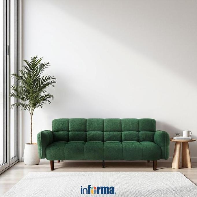 INFORMA DIMITY SOFA BED FABRIC - HIJAU EMERALD CO