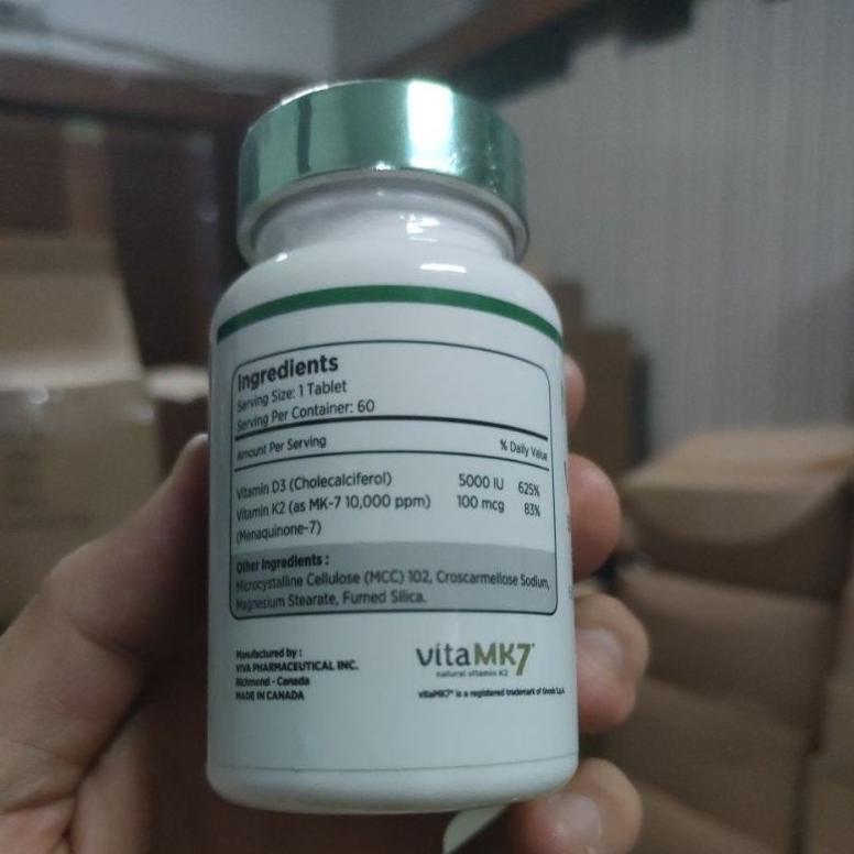 Nutriwell Vitamin D3 5000 Iu + K2 100 Mcg - 60 Tablet Original