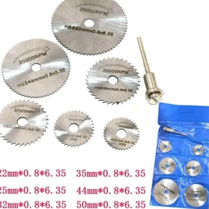 BATANG + 7 MATA HSS GERGAJI ROTARY SET 4PCS BOR GERINDA GERGAJI SHAW