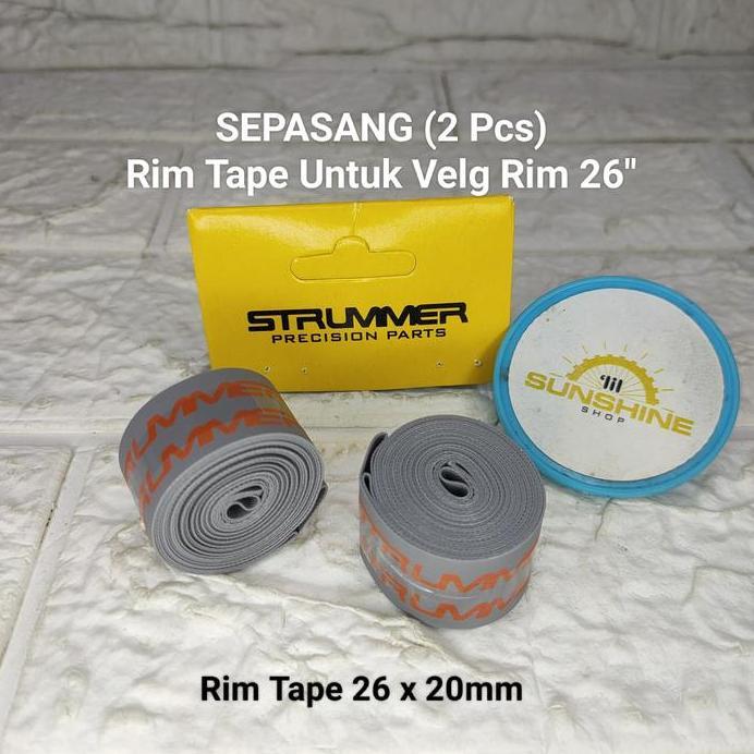 Rim Tape STRUMMER Rims Marset Velg 26 Sepeda MTB Federal CTB Isi Sepasang 2 Bh