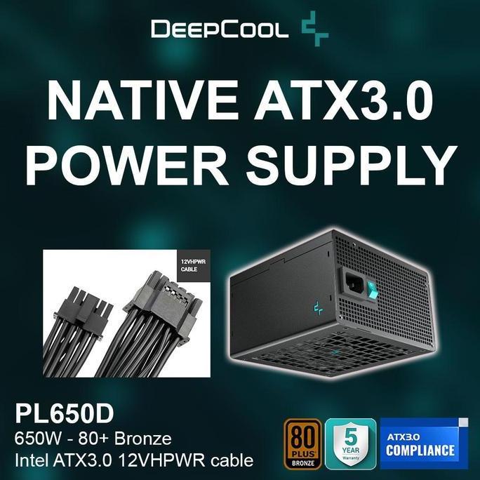 NEW DeepCool PL650D PL 650D 650W 80 Plus Bronze Native ATX 3.0