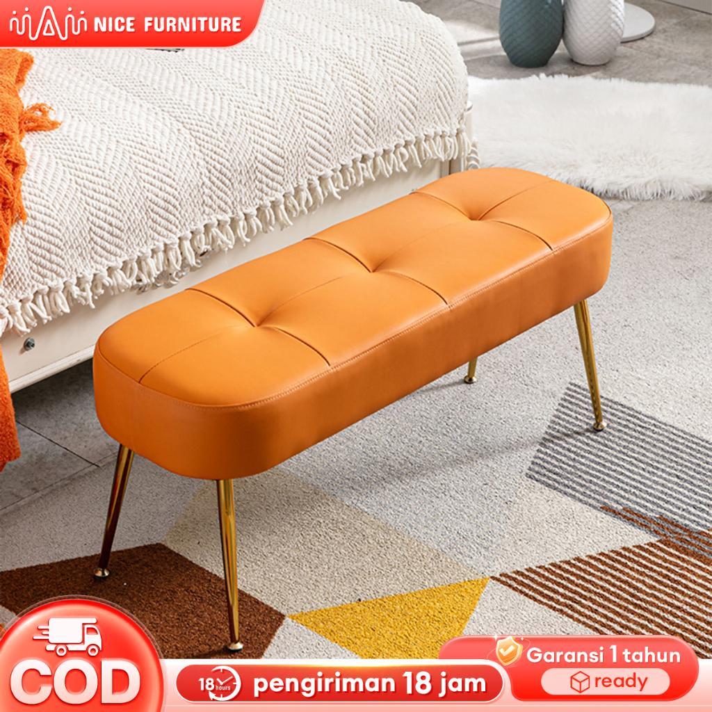 Stool Sofa Sofa Kaki Besi Kursi Stool Sofa Minimalis Bangku Kulit Kotak Bangku Sofa Stool Panjang Mi