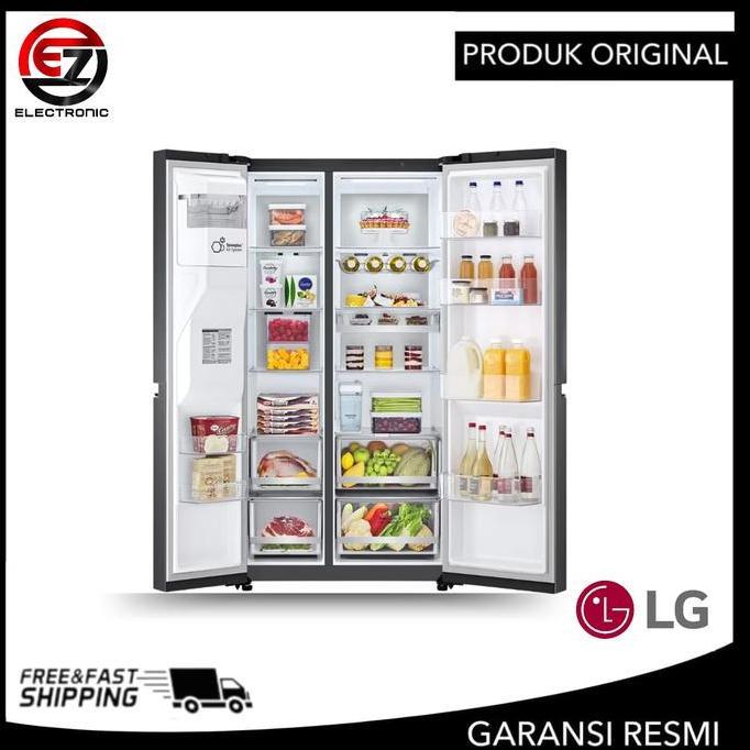 Murah Lg Gc-L257Cqel Kulkas Side By Side Lg Ice Maker- Dispenser Inverter