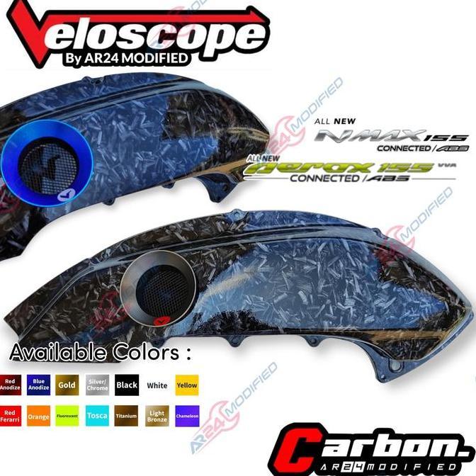 Veloscope Tutup Filter Carbon Wtp Forged New Nmax/New Aerox Connected Kualitas Terbaik Harga Termura