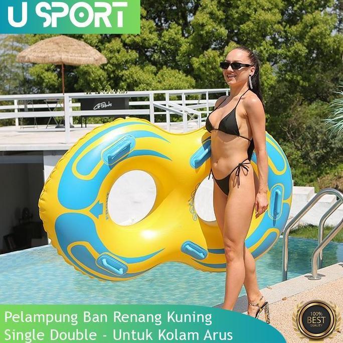 Diskon Pelampung Ban Renang Kuning Single/ Double Untuk Kolam Arus