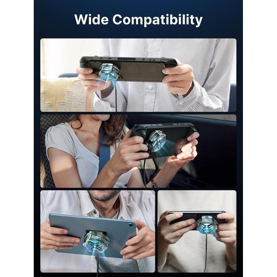 Jsaux Gp0202 Magnetic Cooler Fan Rgb For Steam Deck Phone Tablet