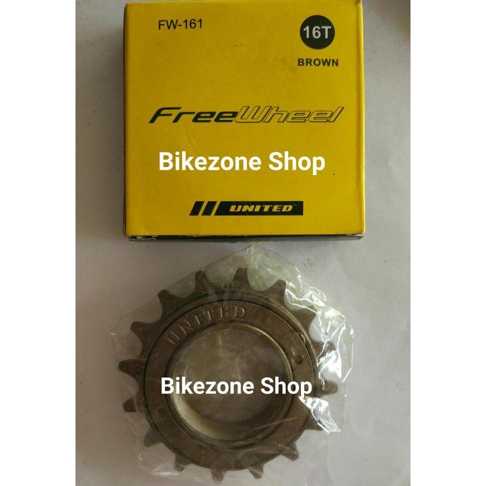 Gigi belakang hub sepeda Freewheel 16 gigi 16T United