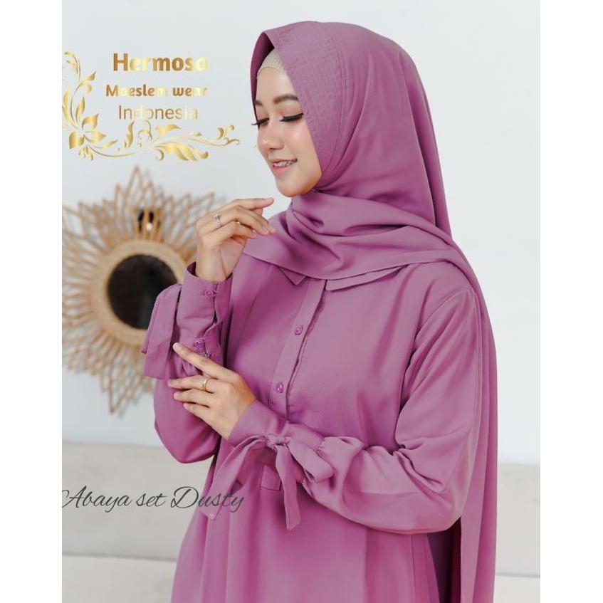 [Setelan Abaya dan Khimar Jumbo Hermosa Semua warna] Setelan Abaya dan Khimar Jumbo Hermosa bahan wo
