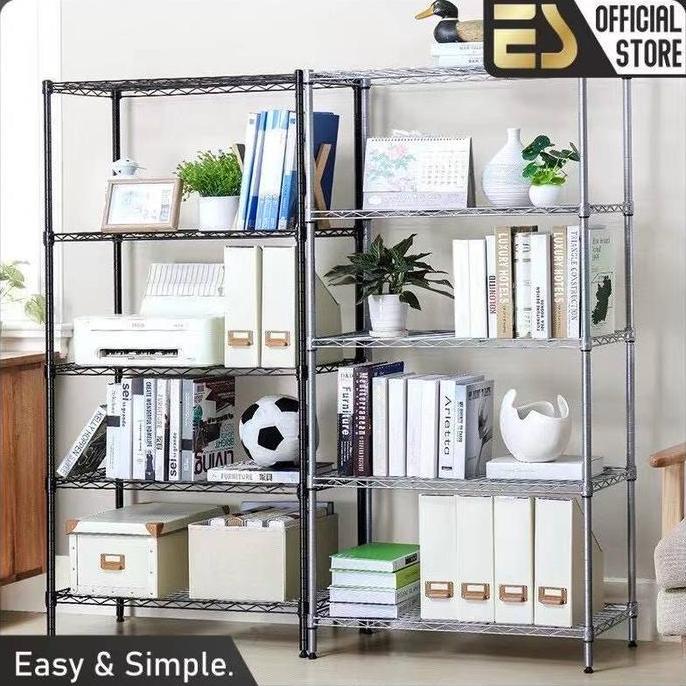 ES Rak Tingkat Serbaguna Rak 5 Susun Rak Penyimpanan Rak Susun Dapur