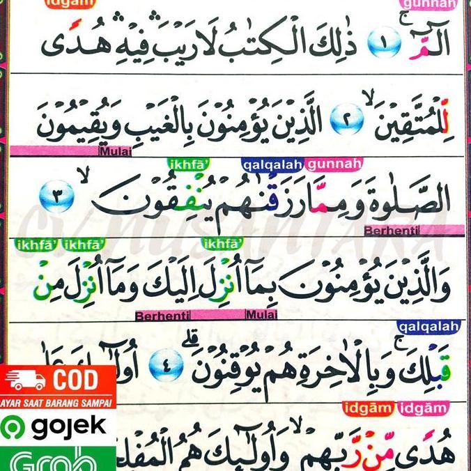 AlQuran BESAR A4 Arab Indonesia Tajwid Warna Al Quran Terjemah