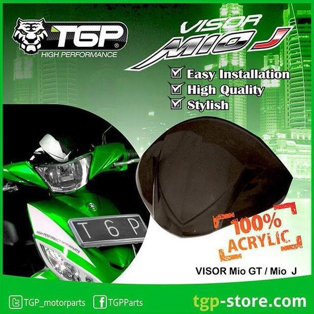 VISOR YAMAHA MIO J MIO GT 115 AKSESORIS TGP HITAM ACRYLIC