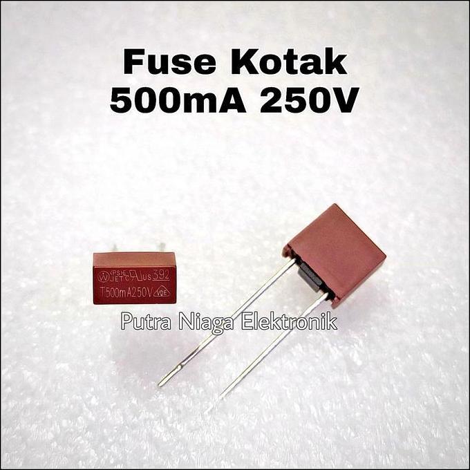 Update (1) Fuse Kotak 500mA 250V Sikring Square PCB Board / T500mA 0,5A 0.5A putran1a dijamin