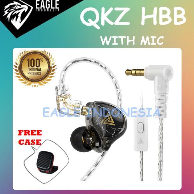 Qkz X Hbb Titanium-Coated Diaphragm Driver Hifi Earphones With Mic