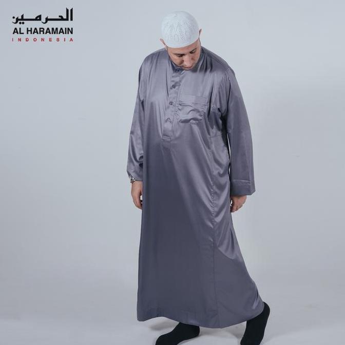 AL Haramain Jubah / Gamis Pria Dewasa Viet | Silver I Abu Tua Terlaris