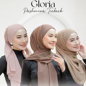 Gloria Pashmina Tieback /  Pashmina Tali / Pashmina Tali Belakang / Ceruty Babydoll Premium_NON LABE