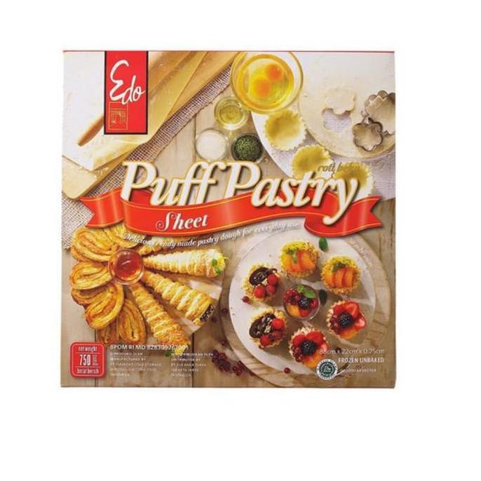 Edo puff pastry 750gr Kulit pastry zuppa frozen siap pakai