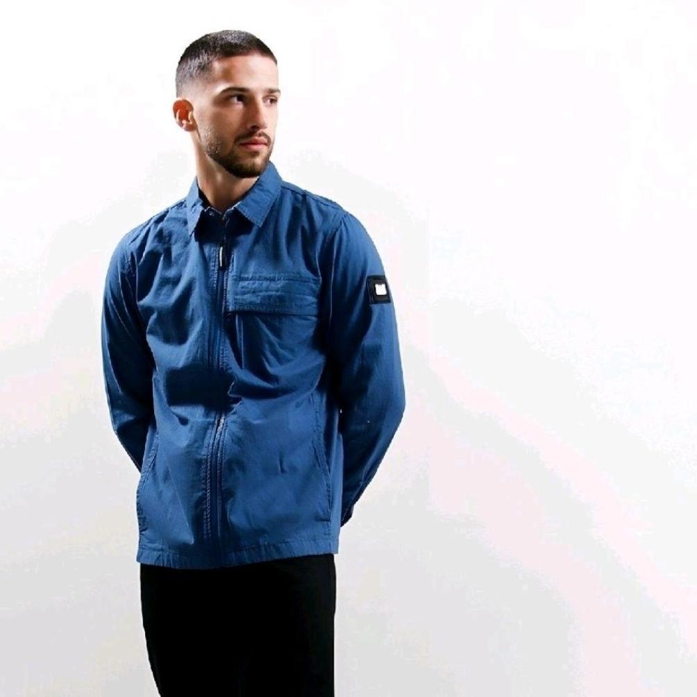 Weekend Offender Kimbo Overshirt Jacket Blue Original