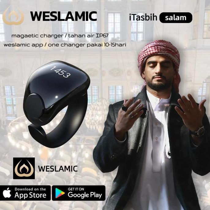 WESLAMIC iTasbih salam Zikr Ring tasbin digital smart tasbih Smart Ring cincin tasbih digital