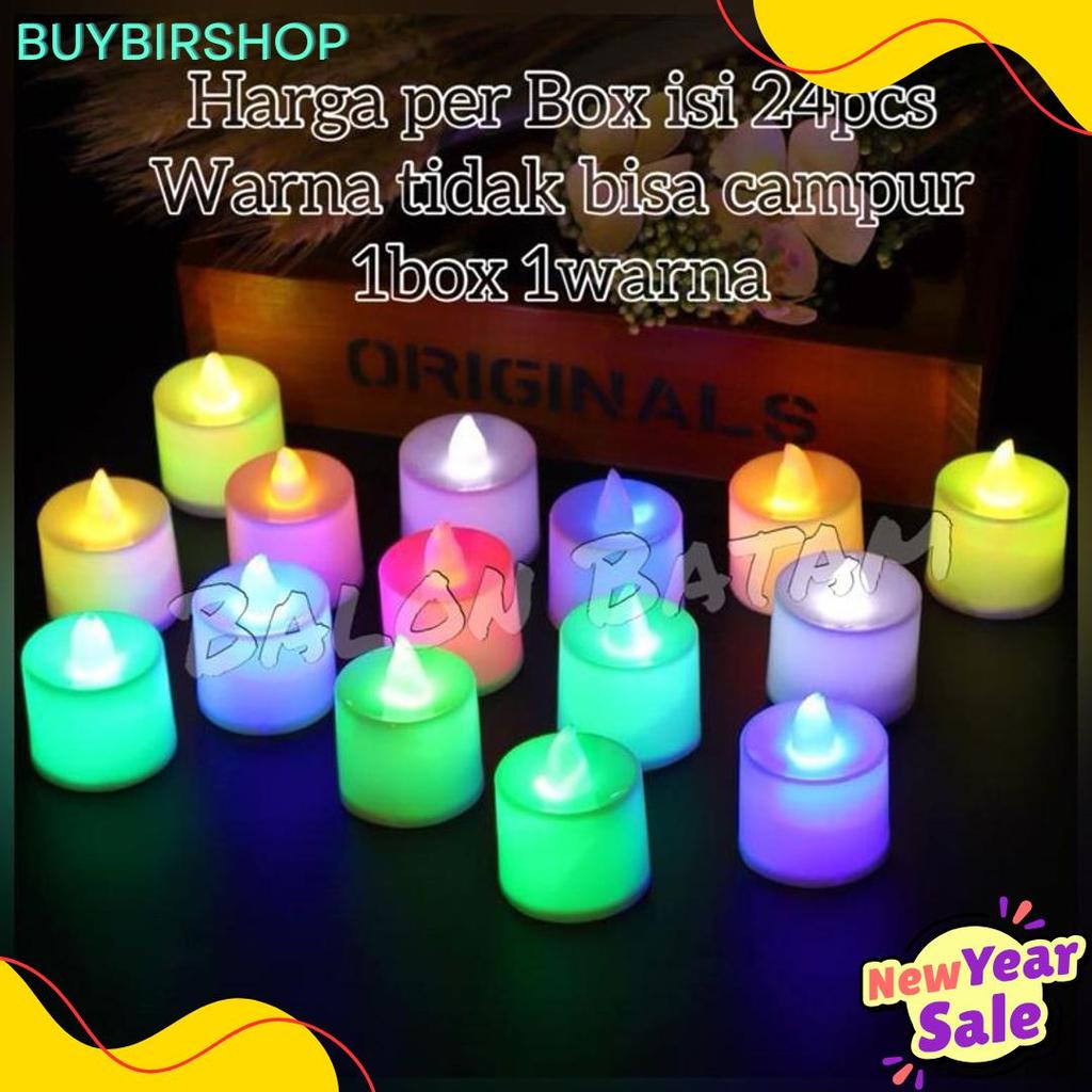 Lagi Diskon Nih Grosir Isi 24Pcs Lilin Mini Led / Lilin Elektrik / Lampu Hias Natal