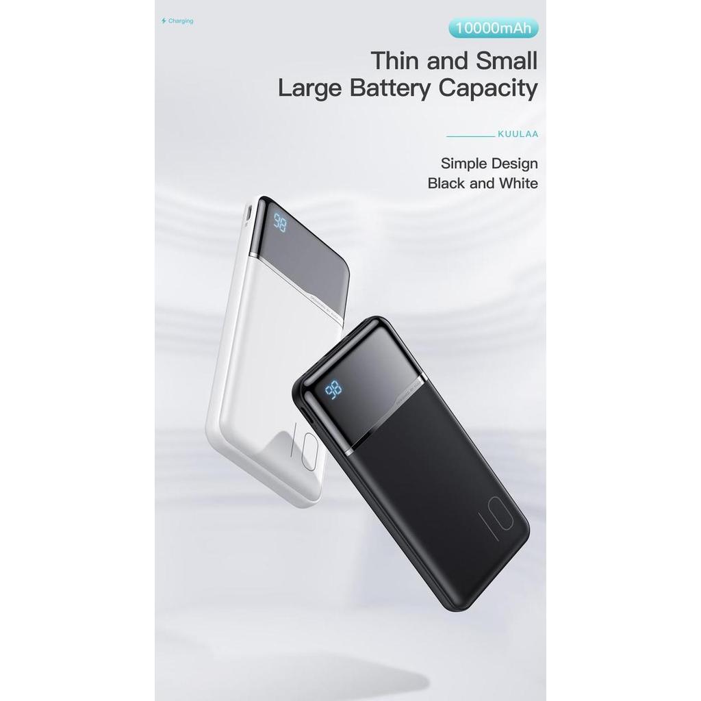 KUULAA KL-YD01 Power Bank 10000mAh Fast Charger Digital Display