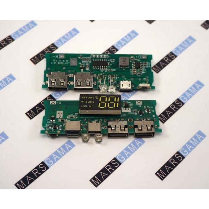 Modul Power Bank dengan LCD DIY 2 Slot USB 1A 2.1 KIT