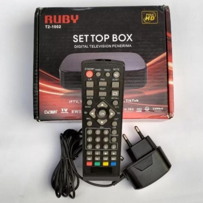 adaptor set top box RUBY spare part stb RUBY remote stb Advan digipro receiver tv digital DVBT2 adap