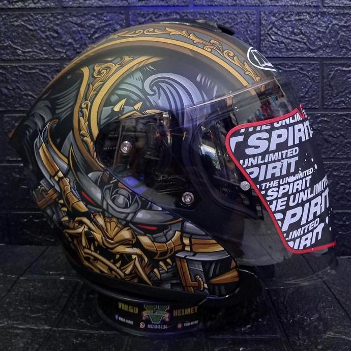 NJS HELM KAIROZ SAMURAI BLACK DOFF DOUBLE VISOR NJS KAIROZ
