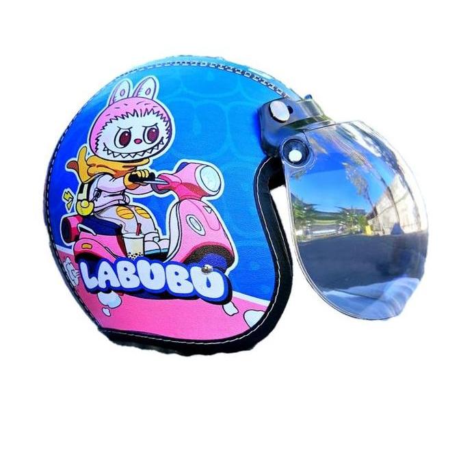 Helm Anak Bogo Karakter BTS BT21 pink Motorcycle