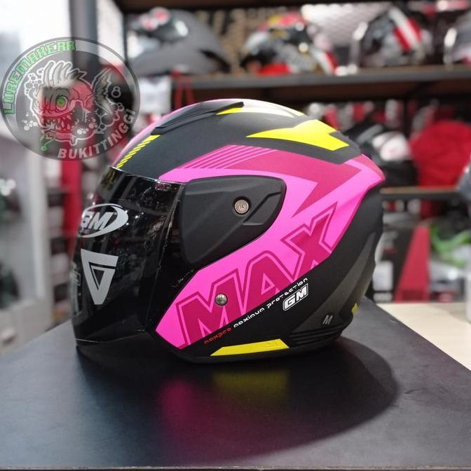 HELM GM STYLO MAX BLACK PINK DOFF