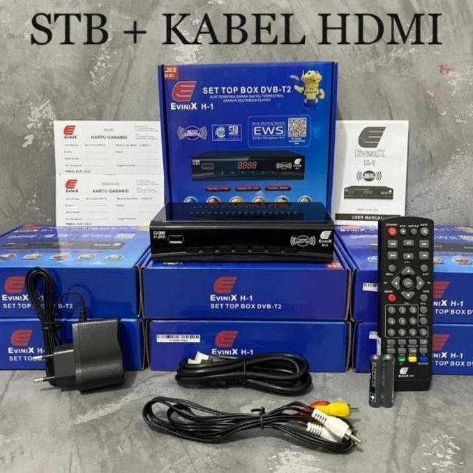 Set Top Box Tv Digital EVINIX H1 - Dvbt2 STB Receiver TV free HDMI