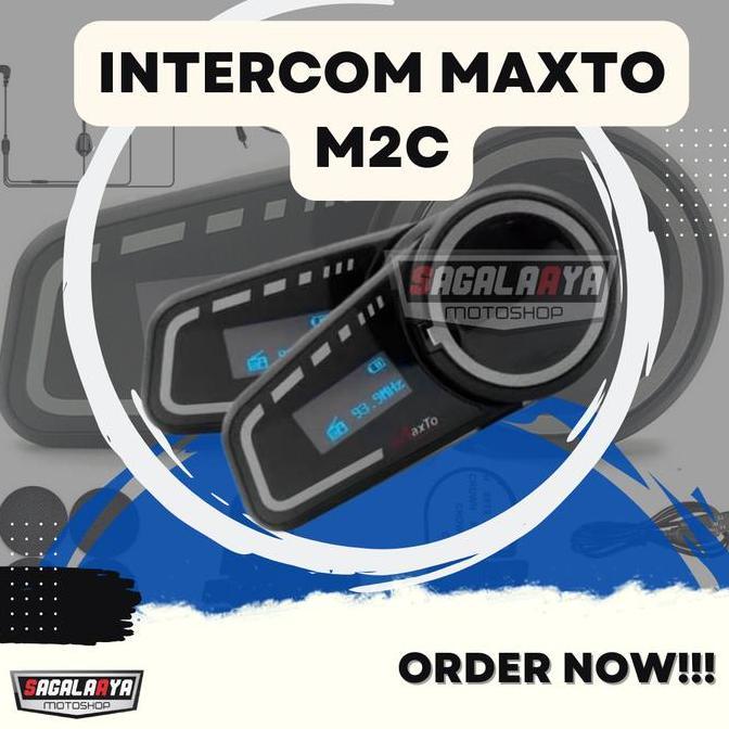 INTERCOM HELM MAXTO M2C Bluetooth intercom headset with LCD screen m2