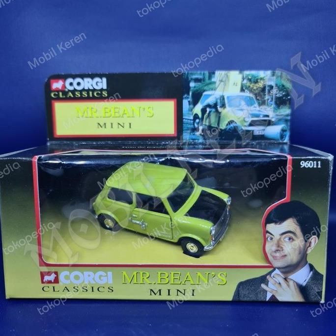 Diecast 1:43 Corgi Classics Mr Bean's Mini Yellow ban karet limited edition