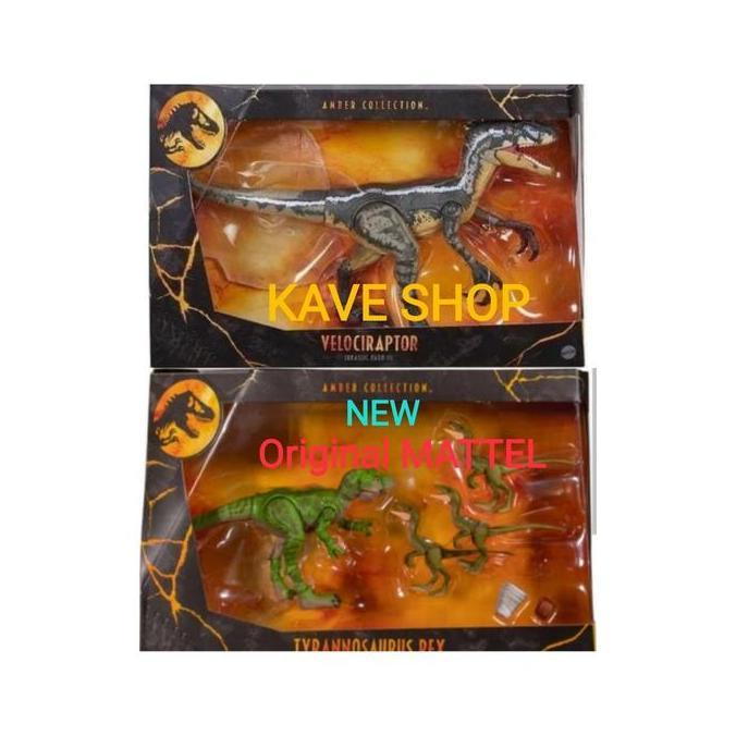 Jurassic Tyrannosaurus Rex - Velociraptor - Original MATTEL - NEW